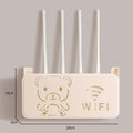 Wireless router storage box bear decoration punch-free concealed box set-top box bracket wifi wall-mounted storage rack