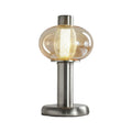 Retro medieval metal glass table lamp oval amber single head b&b guest room bedroom living room atmosphere table lamp