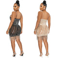 X5633   fashion new product hot diamond sexy suspender sleeveless chest wrap short skirt flowing beard dress