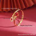 Middle eastern women's sparkling clear elegant round zircon bangle couple engagement wedding jewelry fashion accessories