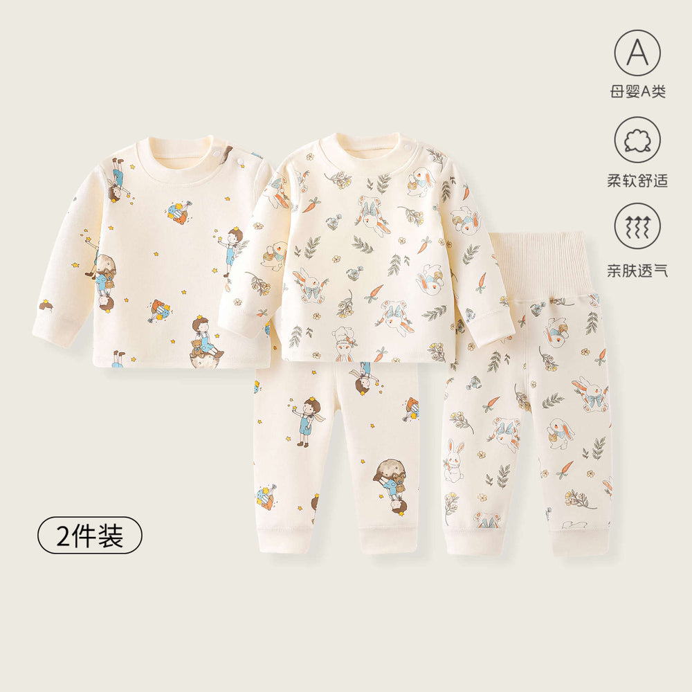 Kidsfall and winter shu velvet cloud-like cotton 300g autumn clothes high waist belly protection boneless type a heattechintimatessuit