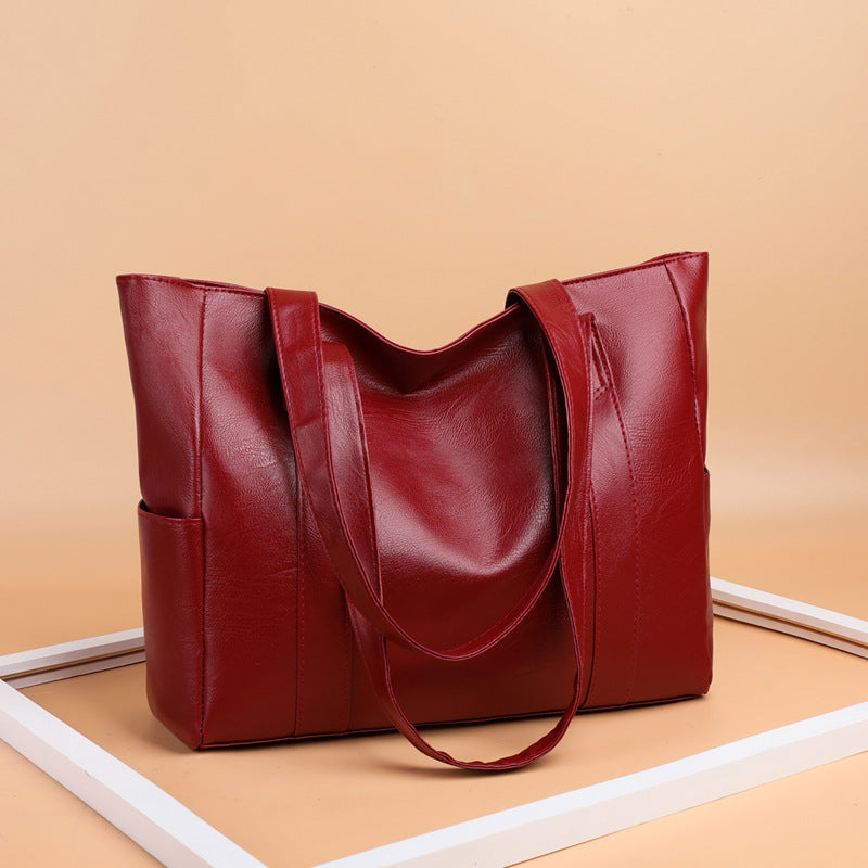 2025 new fashion cross-border women's bag - large capacity shoulder bag, mom bag, simple and versatile tote bag - dropshipping available