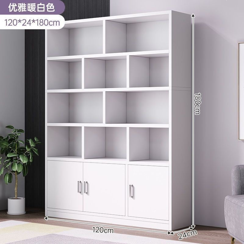 Bookshelf floor-standing storage rack living room for home wall-mounted storage cabinet storage cabinet office filing cabinet simple bookcase