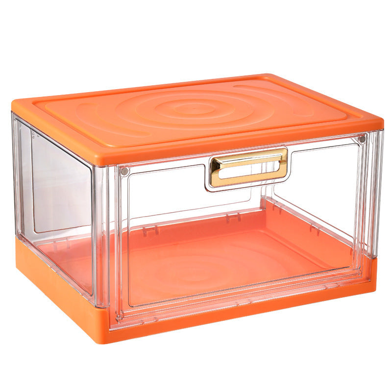 Foldable new multi-layer transparent shoe box aj sneaker storage box side open anti-oxidation Internet celebrity collection shoe wall magnetic attraction