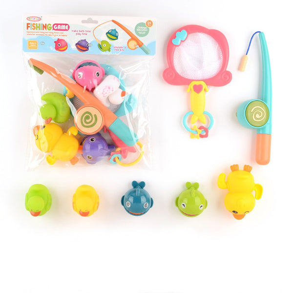 Cross-border   baby swimming, whale magnetic fishing set, bathroom bath and water toy