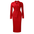 D615 cross-border women's fashion:  spring new arrivals - stylish and elegant commute-ready stretch suit collar high-waisted african dress
