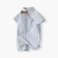 Baby summer clothes thin baby onesie striped cotton newborn clothes short sleeve boy's romper air conditioning suit