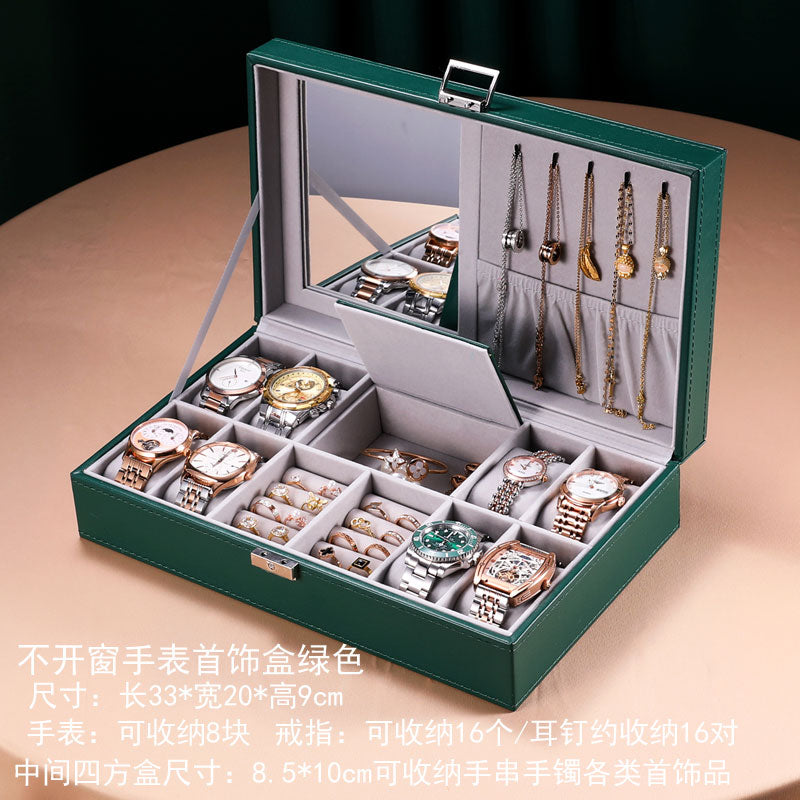 Leather watch box, watch storage box, watch display box, watch box, multiple watches, jewelry box, sunroof bracelet box.