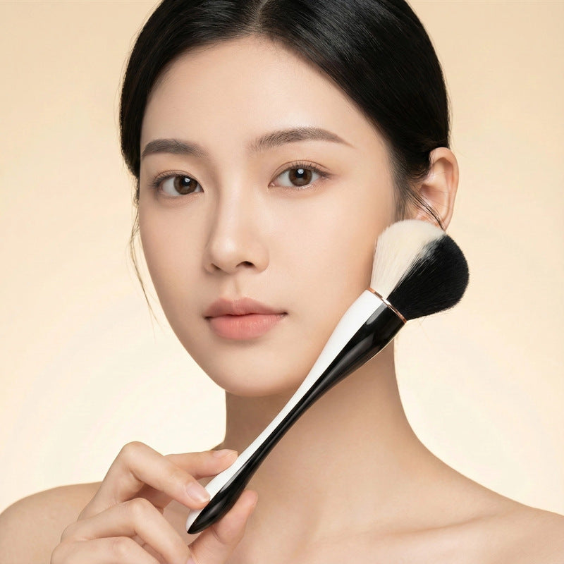 New single two-color beauty tool loose powder brush manicure dust makeup brush super soft fiber bristle makeup brush
