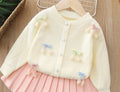 Baby girl handmade floral cardigan two-piece set -  autumn new collection - cute girls' skirt set - girls' sweater outfit