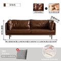Leather sofa living room italian normcore office reception retro straight row small apartment plaid leisure double three person sofa