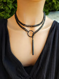 Black 6mm chain gun black stick 92cm