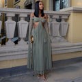 European and american cross-border women's fashion:  spring new arrivals - sexy and elegant bandeau dress with cutout waist, figure-hugging, and sheer design