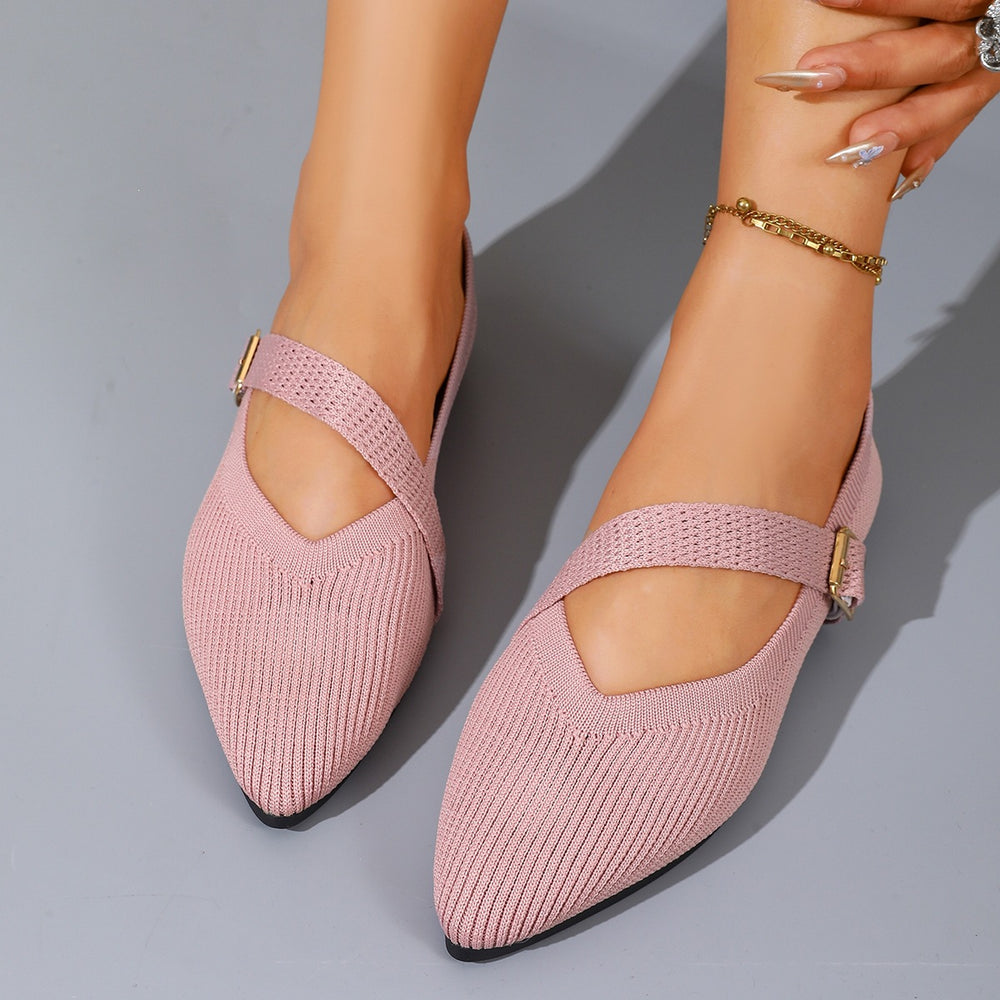 Wholesale women's summer new arrival: hollow-out mesh breathable flat lightweight comfortable slip-on casual fashion single shoes for export