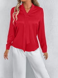 Real shot cross-border  women's summer satinshirtwhite women's export satin tops shirt wholesale
