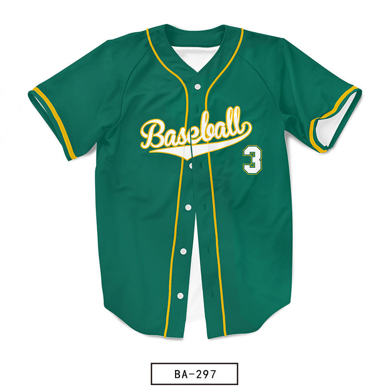 Sublimation custom American baseball jersey sports jacket sticker embroidered softball jersey competition men's and women's baseball jersey printing