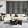 Foshan saint-germain cream style small apartment curved sofa high-end corner teddy velvet fabric sofa living room