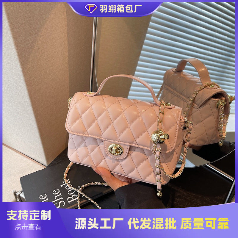 Cross-border foreign style rhombus small bag women's 2025 new fashionable versatile small square bag summer niche shoulder messenger bag