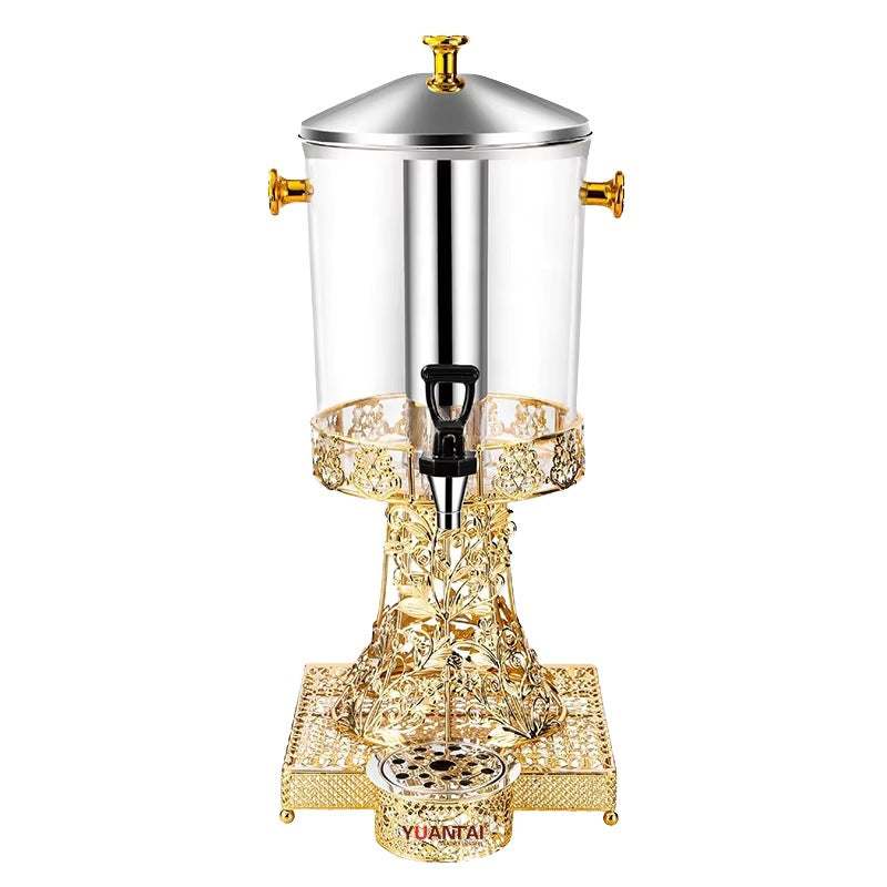 Commercial stainless steel self-service beverage dispenser - 8l cold drink & juice machine - ideal for hotels, restaurants, and tea breaks