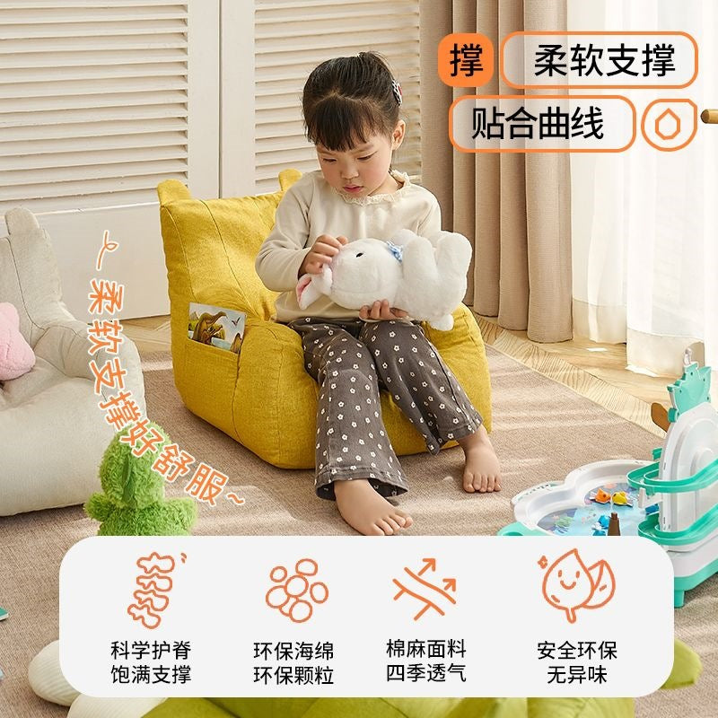 Exclusive perks! kids' lazy sofa reading nook - perfect for balconies, bedrooms, and relaxing. baby single seater small sofa