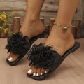 export floral flat slides women's new style outdoor casual lightweight beach sandals