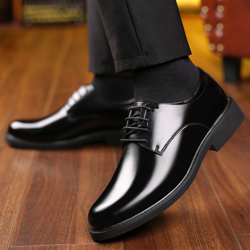 Special offer genuine leather cowhide men high-end cotton leather shoes men's business heattechfleece-linedthickened groomsmen wedding shoes