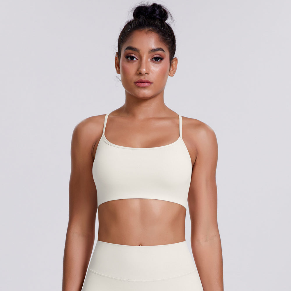 New cloud-feel yoga top: criss-cross back yoga bra tank top - breathable, quick-drying fitness sports bra for women