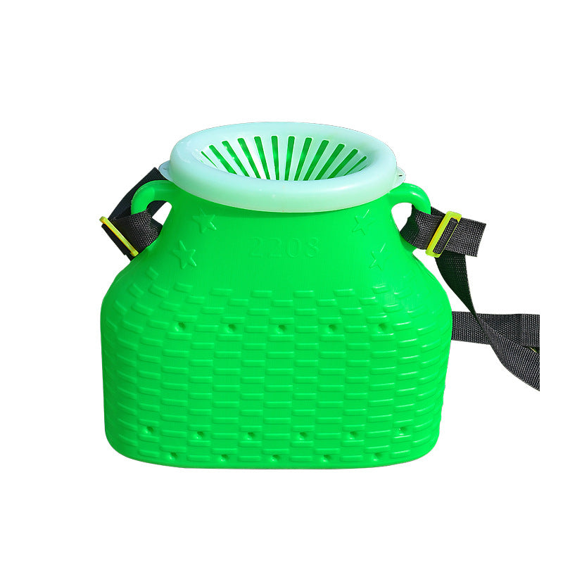 Outdoor plastic fish basket Thickened plastic fish basket Catch yellow eel loach fish bucket Road flow fish shrimp back basket Small basket