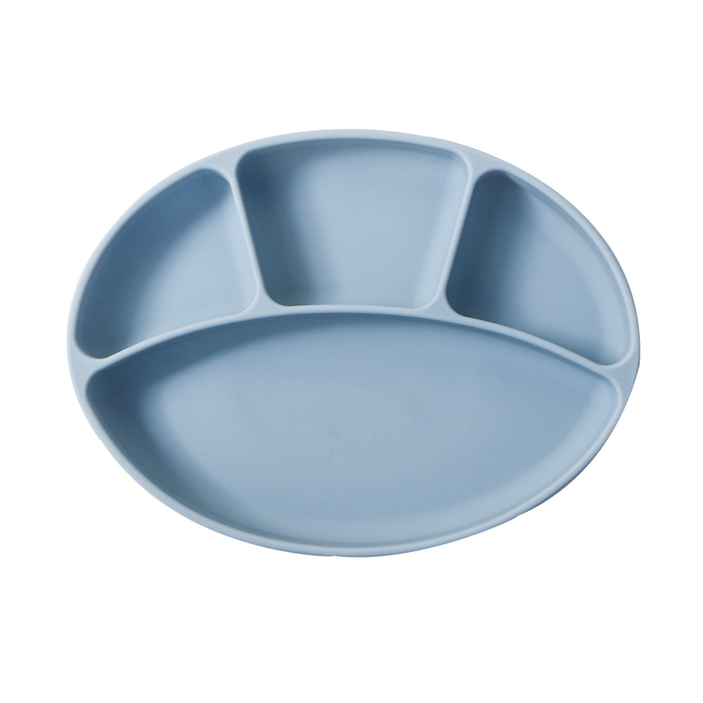 all-in-one food grade silicone dinner plate infant food bowl kids silicone bowl suction cup baby tableware wholesale