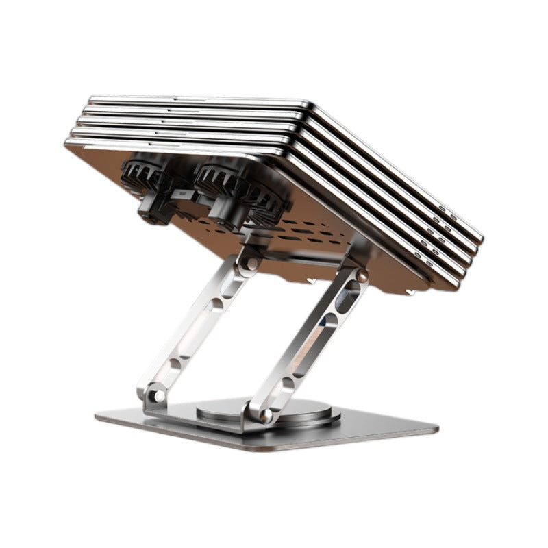 360° rotating laptop stand - desktop riser with adjustable height and cooling base