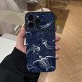 Deep blue starry ocean soft case for apple iphone 17, iphone 16 whale jellyfish turtle wholesale 15