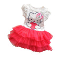 Dropshipping girls' summer dress - cute cat print, fluffy cartoon dress