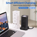 Us 110v usb multi-port pd fast charging power strip with dual-sided outlets and extension cord