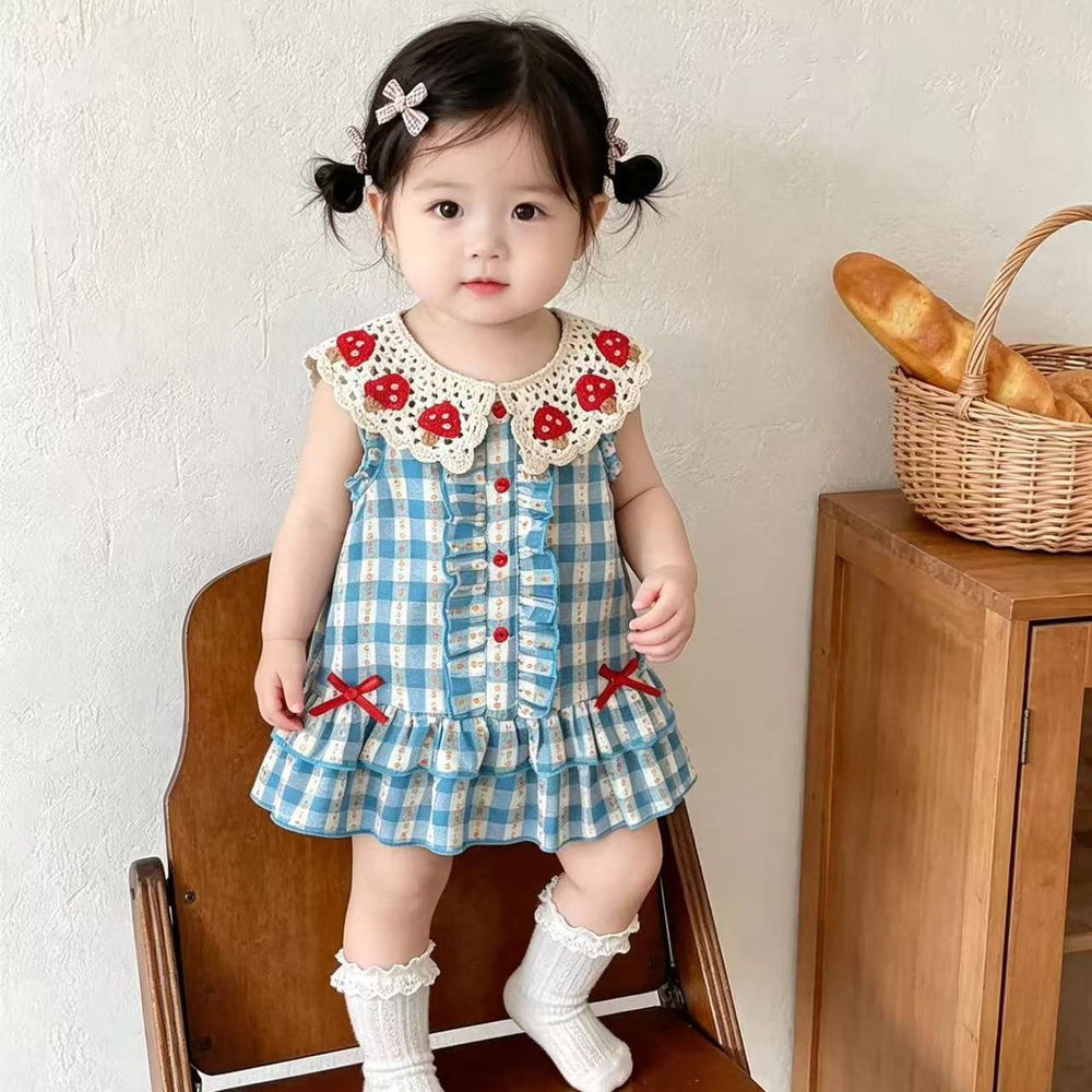 Korean style dress little girl baby princess dress girls summer dress cake dress sleeveless dress kids baby girl trendy