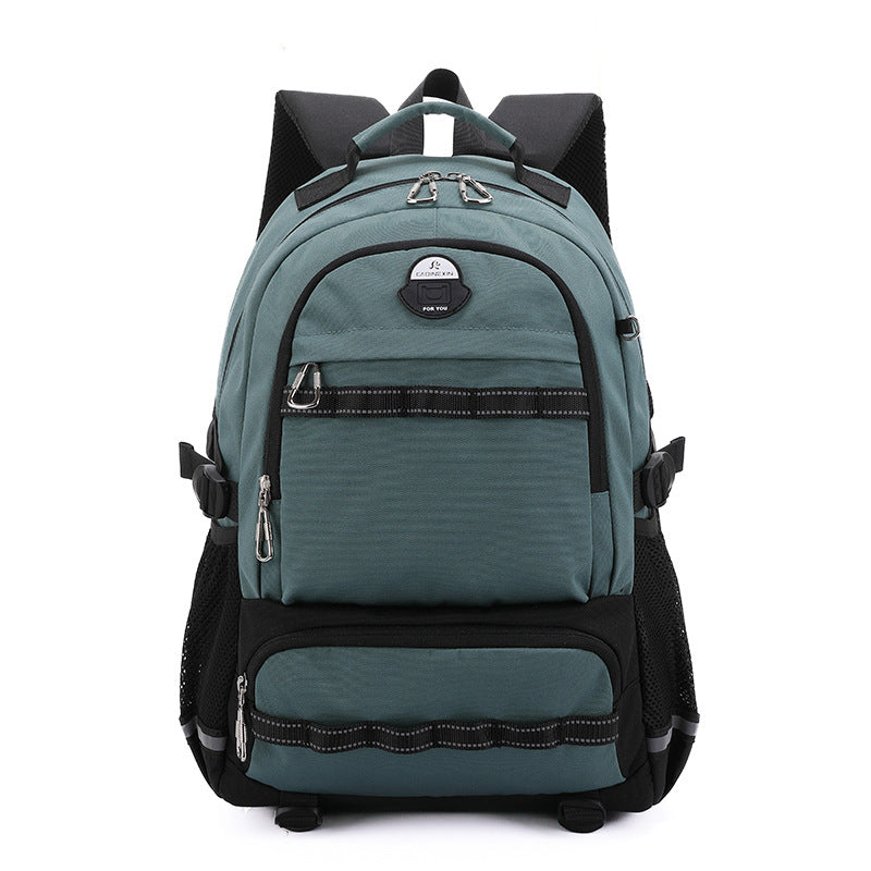 New student schoolbag women's large-capacity schoolbag men's trendy backpack travel leisure backpack travel lightweight