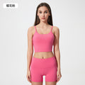 New women's yoga top - sports bra with padded cups, spaghetti straps, and beautiful back design - fitness tank top, yoga vest c5238