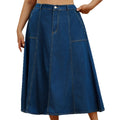 Fashion cross-border plus size skirt for women patchwork a-lineeleganteasiest for match denim mid-length skirt to cover the flesh slimming look denim skirt