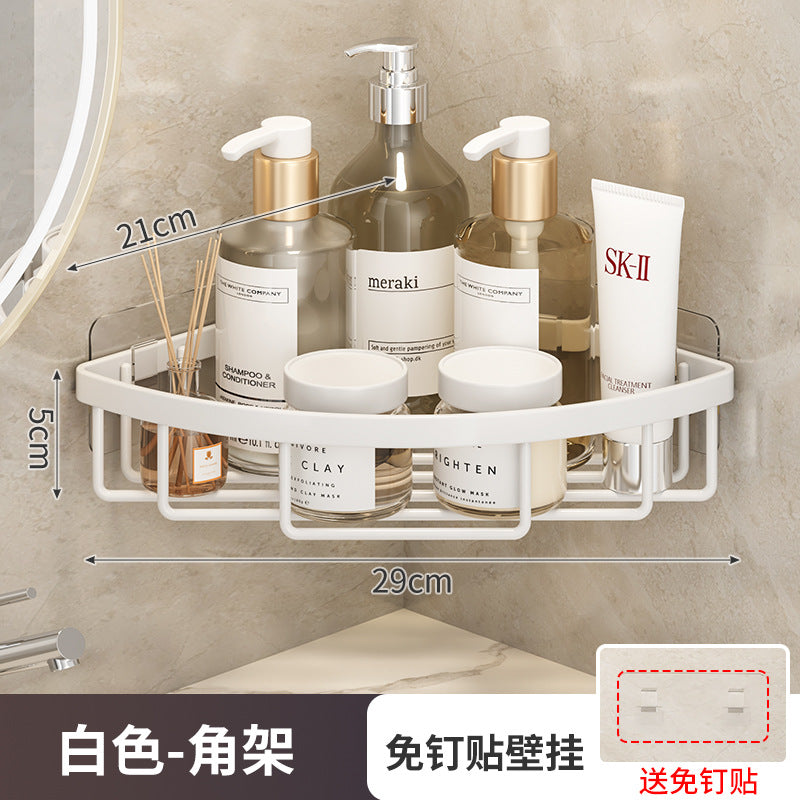 Cross-border non-punching bathroom storage rack set bathroom wrought iron wall-mounted rack wash storage