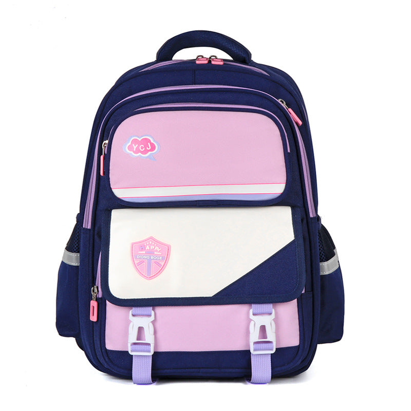 New 2023 primary school schoolbag for grades 1-6, light burden reduction and spine protection, large-capacity boys and girls double shoulder schoolbag