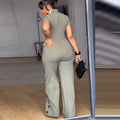 European and american style women's fall  new collection: sweet turn-down collar single-breasted short-sleeve blouse and high-waisted straight-leg pants two-piece set