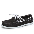 Men's casual leather shoes - lightweight, hand-stitched, plus size, classic boat shoes, old money style