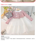 Girls' skirt  new korean style cute fashionable chic princess style patchwork mesh knitted skirt for girls