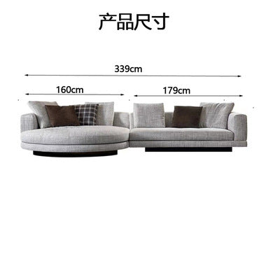 Italian minimalist living room sofa combination villa furniture classy large flat layeraccessible luxury fabric corner sofa suit