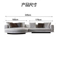 Italian minimalist living room sofa combination villa furniture classy large flat layeraccessible luxury fabric corner sofa suit