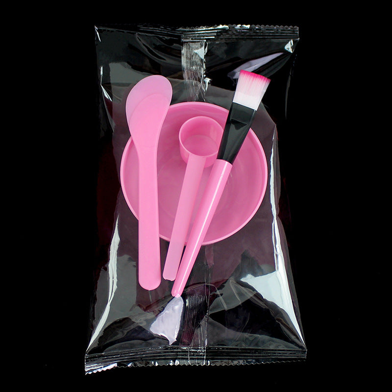 Individually packaged mask tools set: mask bowl (4-piece set), mask brush, plastic spoon, mixing spatula, spa tool set