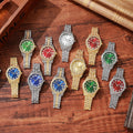 2025 hot-selling export watch: european and american men's personalized hip-hop feng shui ghost roman numeral diamond-inlaid quartz watch for men