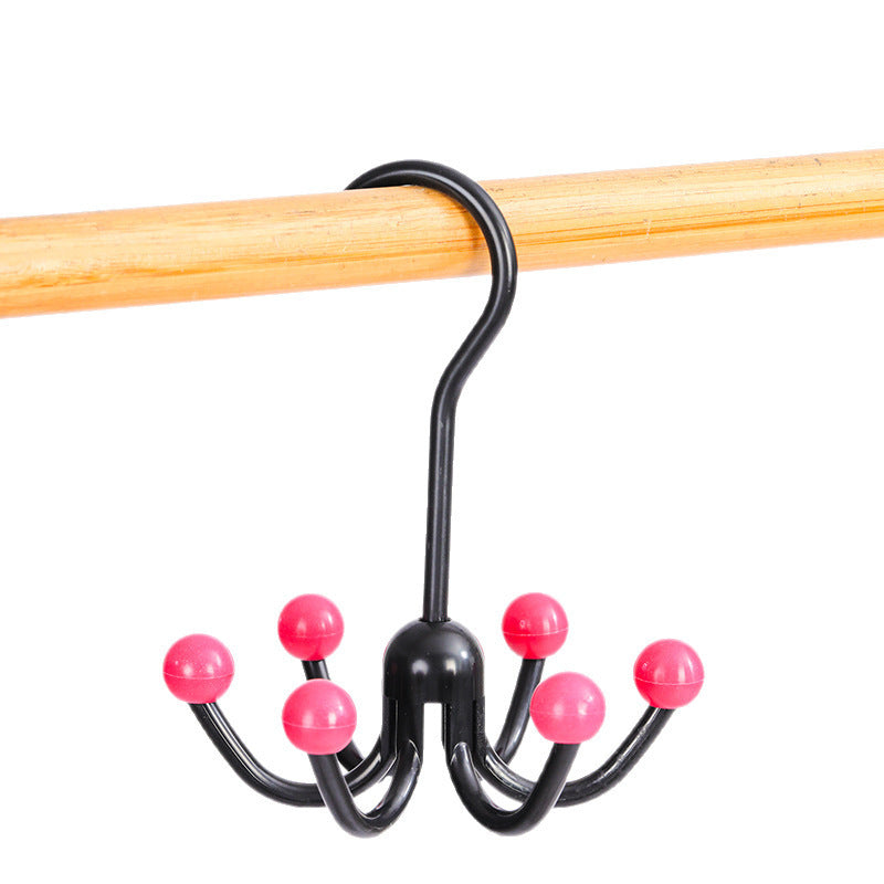 Six-claw rotating hook household artifact multi-functional hanger simple underwear sling storage 360 bedroom wardrobe