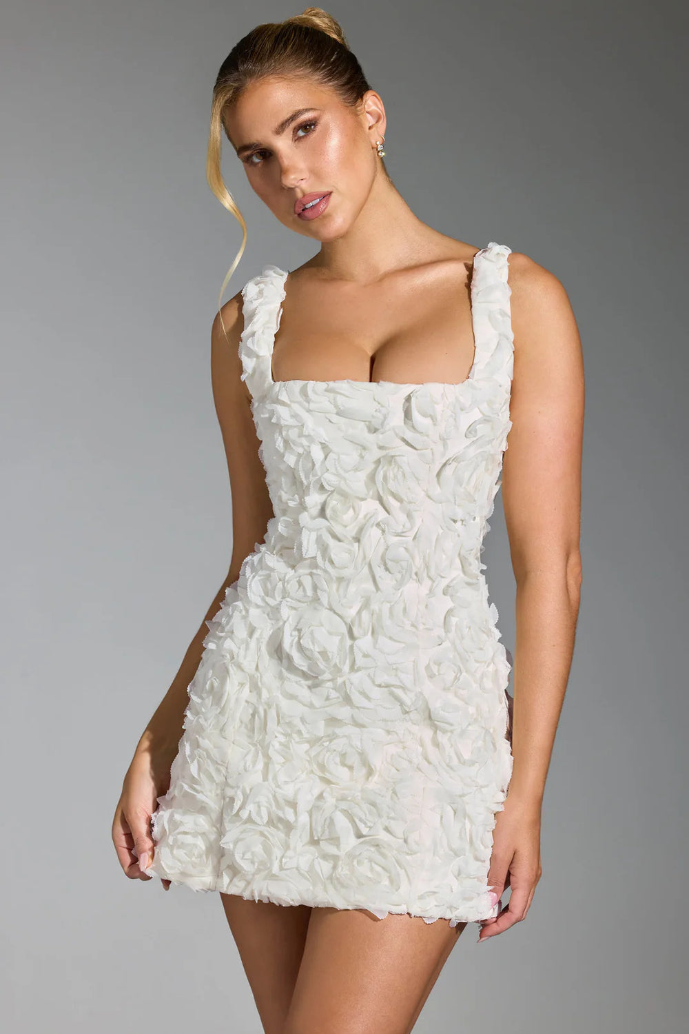 summer new european and american sexy square neck floral slim-fit sexy fashion sleeveless tie-up cami mini dress