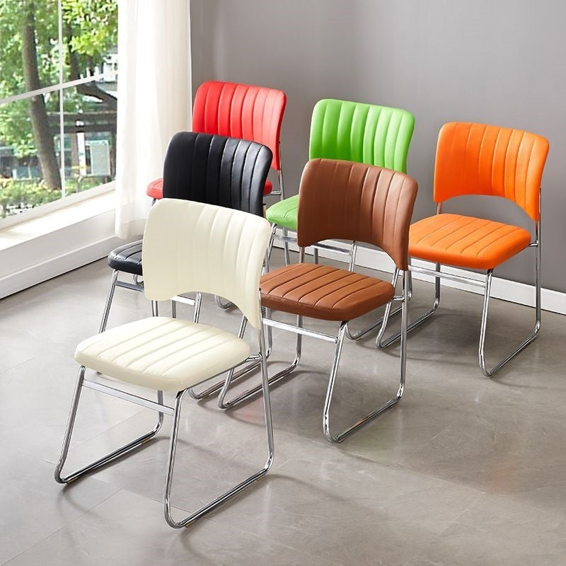 Comfortable stackable training chair - ideal for game rooms, mahjong tables, backrest, conference training, and office use