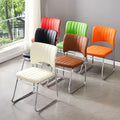 Comfortable stackable training chair - ideal for game rooms, mahjong tables, backrest, conference training, and office use
